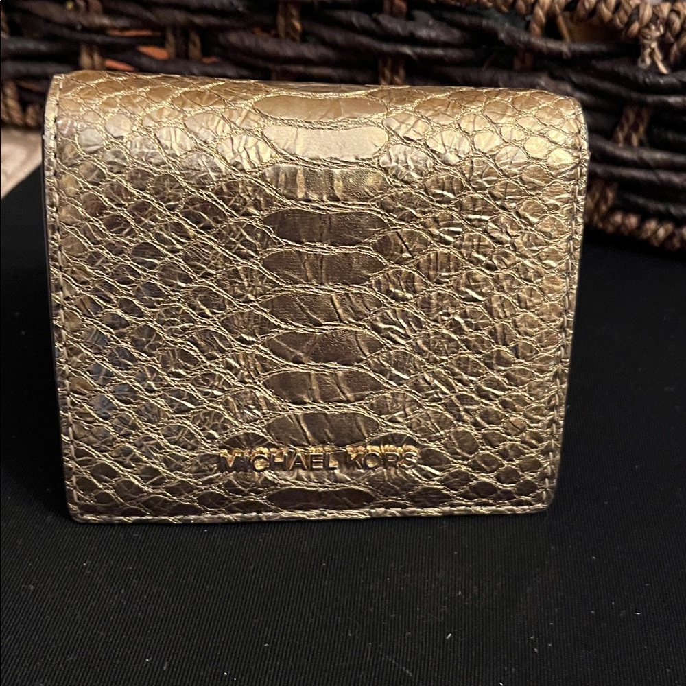 Michael Kors Metallic Gold Embossed Wallet